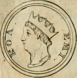 An illustration from Numismata ærea imperatorum, augustarum, et cæsarum, in coloniis, municilpiis, et urbibus jure latio donatis, ex omni modulo percussa, 1695, leaf 349