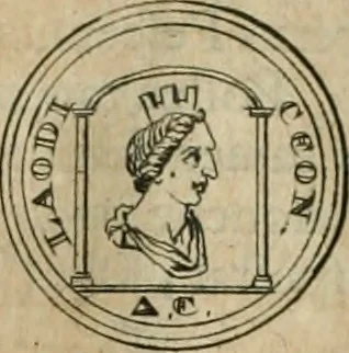 An illustration from Numismata ærea imperatorum, augustarum, et cæsarum, in coloniis, municilpiis, et urbibus jure latio donatis, ex omni modulo percussa, 1695, leaf 352