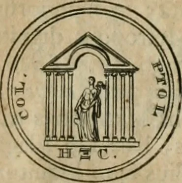 An illustration from Numismata ærea imperatorum, augustarum, et cæsarum, in coloniis, municilpiis, et urbibus jure latio donatis, ex omni modulo percussa, 1695, leaf 354