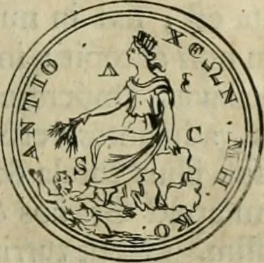 An illustration from Numismata ærea imperatorum, augustarum, et cæsarum, in coloniis, municilpiis, et urbibus jure latio donatis, ex omni modulo percussa, 1695, leaf 368