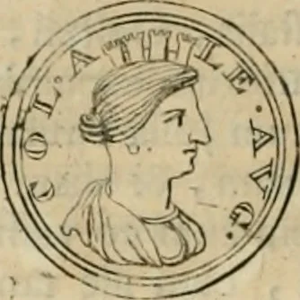 An illustration from Numismata ærea imperatorum, augustarum, et cæsarum, in coloniis, municilpiis, et urbibus jure latio donatis, ex omni modulo percussa, 1695, leaf 369