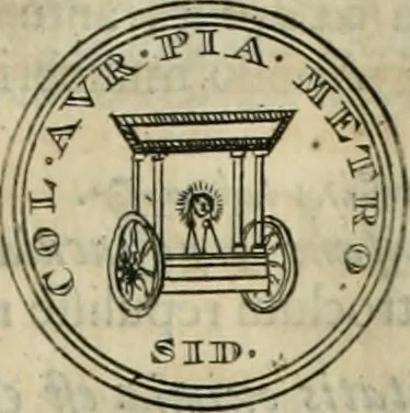 An illustration from Numismata ærea imperatorum, augustarum, et cæsarum, in coloniis, municilpiis, et urbibus jure latio donatis, ex omni modulo percussa, 1695, leaf 374
