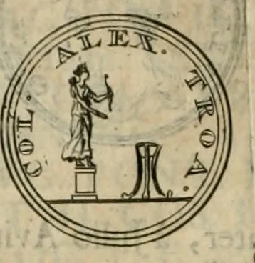 An illustration from Numismata ærea imperatorum, augustarum, et cæsarum, in coloniis, municilpiis, et urbibus jure latio donatis, ex omni modulo percussa, 1695, leaf 377