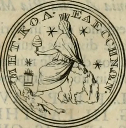 An illustration from Numismata ærea imperatorum, augustarum, et cæsarum, in coloniis, municilpiis, et urbibus jure latio donatis, ex omni modulo percussa, 1695, leaf 378