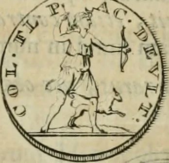 An illustration from Numismata ærea imperatorum, augustarum, et cæsarum, in coloniis, municilpiis, et urbibus jure latio donatis, ex omni modulo percussa, 1695, leaf 386