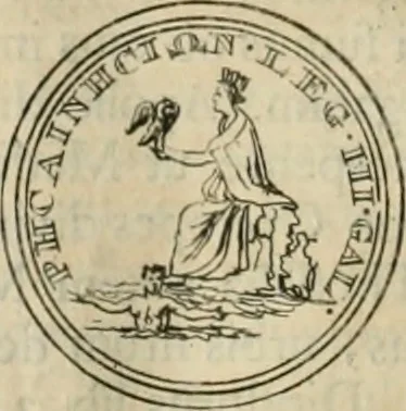 An illustration from Numismata ærea imperatorum, augustarum, et cæsarum, in coloniis, municilpiis, et urbibus jure latio donatis, ex omni modulo percussa, 1695, leaf 391