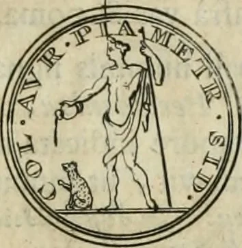 An illustration from Numismata ærea imperatorum, augustarum, et cæsarum, in coloniis, municilpiis, et urbibus jure latio donatis, ex omni modulo percussa, 1695, leaf 392
