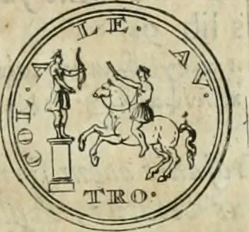 An illustration from Numismata ærea imperatorum, augustarum, et cæsarum, in coloniis, municilpiis, et urbibus jure latio donatis, ex omni modulo percussa, 1695, leaf 394
