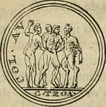 An illustration from Numismata ærea imperatorum, augustarum, et cæsarum, in coloniis, municilpiis, et urbibus jure latio donatis, ex omni modulo percussa, 1695, leaf 395