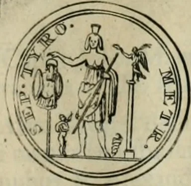 An illustration from Numismata ærea imperatorum, augustarum, et cæsarum, in coloniis, municilpiis, et urbibus jure latio donatis, ex omni modulo percussa, 1695, leaf 396
