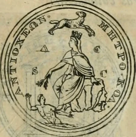An illustration from Numismata ærea imperatorum, augustarum, et cæsarum, in coloniis, municilpiis, et urbibus jure latio donatis, ex omni modulo percussa, 1695, leaf 398
