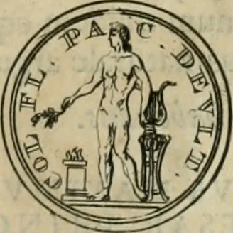 An illustration from Numismata ærea imperatorum, augustarum, et cæsarum, in coloniis, municilpiis, et urbibus jure latio donatis, ex omni modulo percussa, 1695, leaf 404