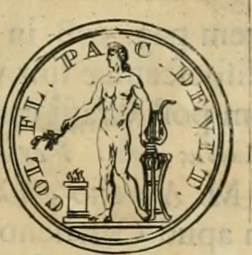 An illustration from Numismata ærea imperatorum, augustarum, et cæsarum, in coloniis, municilpiis, et urbibus jure latio donatis, ex omni modulo percussa, 1695, leaf 413