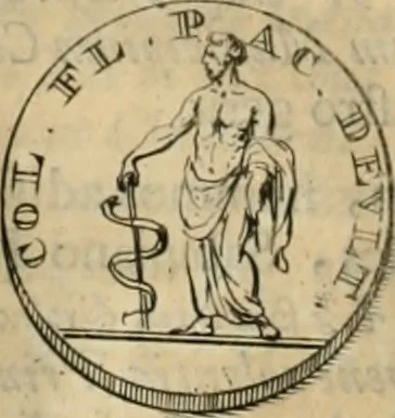 An illustration from Numismata ærea imperatorum, augustarum, et cæsarum, in coloniis, municilpiis, et urbibus jure latio donatis, ex omni modulo percussa, 1695, leaf 413
