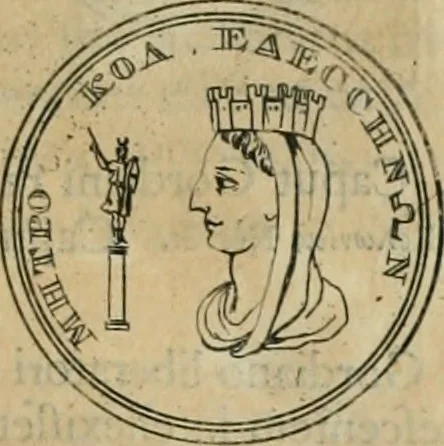 An illustration from Numismata ærea imperatorum, augustarum, et cæsarum, in coloniis, municilpiis, et urbibus jure latio donatis, ex omni modulo percussa, 1695, leaf 414