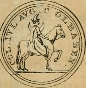 An illustration from Numismata ærea imperatorum, augustarum, et cæsarum, in coloniis, municilpiis, et urbibus jure latio donatis, ex omni modulo percussa, 1695, leaf 415