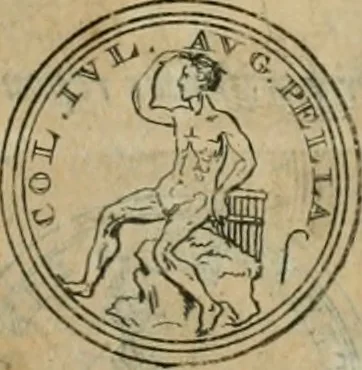 An illustration from Numismata ærea imperatorum, augustarum, et cæsarum, in coloniis, municilpiis, et urbibus jure latio donatis, ex omni modulo percussa, 1695, leaf 416