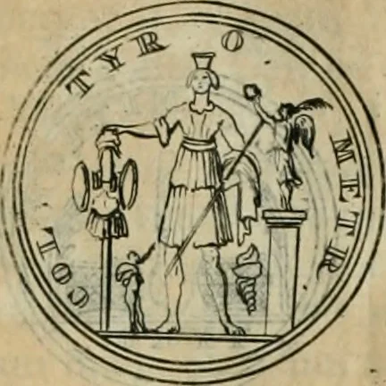 An illustration from Numismata ærea imperatorum, augustarum, et cæsarum, in coloniis, municilpiis, et urbibus jure latio donatis, ex omni modulo percussa, 1695, leaf 420