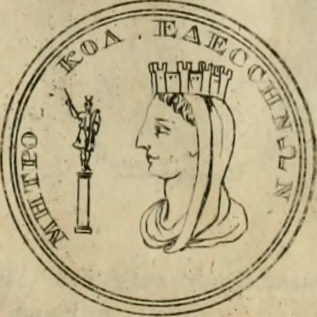An illustration from Numismata ærea imperatorum, augustarum, et cæsarum, in coloniis, municilpiis, et urbibus jure latio donatis, ex omni modulo percussa, 1695, leaf 424