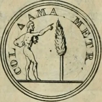 An illustration from Numismata ærea imperatorum, augustarum, et cæsarum, in coloniis, municilpiis, et urbibus jure latio donatis, ex omni modulo percussa, 1695, leaf 430