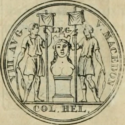 An illustration from Numismata ærea imperatorum, augustarum, et cæsarum, in coloniis, municilpiis, et urbibus jure latio donatis, ex omni modulo percussa, 1695, leaf 434