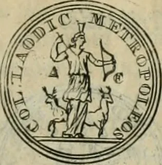 An illustration from Numismata ærea imperatorum, augustarum, et cæsarum, in coloniis, municilpiis, et urbibus jure latio donatis, ex omni modulo percussa, 1695, leaf 436
