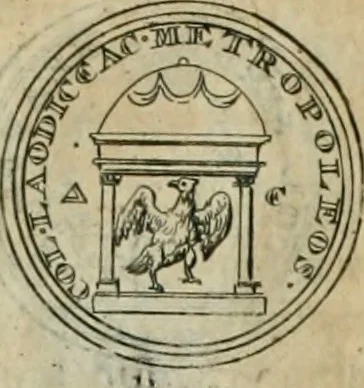 An illustration from Numismata ærea imperatorum, augustarum, et cæsarum, in coloniis, municilpiis, et urbibus jure latio donatis, ex omni modulo percussa, 1695, leaf 438