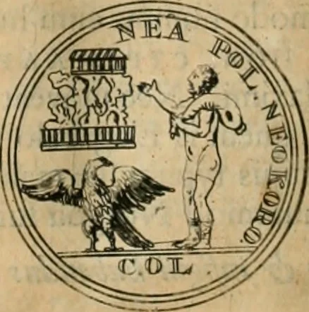 An illustration from Numismata ærea imperatorum, augustarum, et cæsarum, in coloniis, municilpiis, et urbibus jure latio donatis, ex omni modulo percussa, 1695, leaf 439