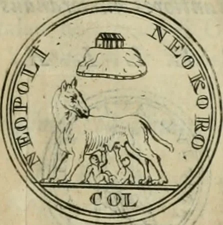 An illustration from Numismata ærea imperatorum, augustarum, et cæsarum, in coloniis, municilpiis, et urbibus jure latio donatis, ex omni modulo percussa, 1695, leaf 440