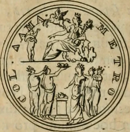An illustration from Numismata ærea imperatorum, augustarum, et cæsarum, in coloniis, municilpiis, et urbibus jure latio donatis, ex omni modulo percussa, 1695, leaf 447