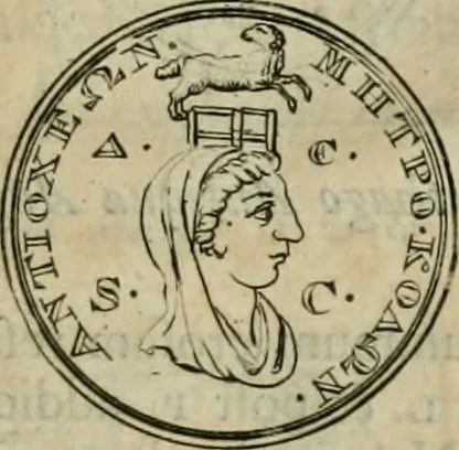 An illustration from Numismata ærea imperatorum, augustarum, et cæsarum, in coloniis, municilpiis, et urbibus jure latio donatis, ex omni modulo percussa, 1695, leaf 454
