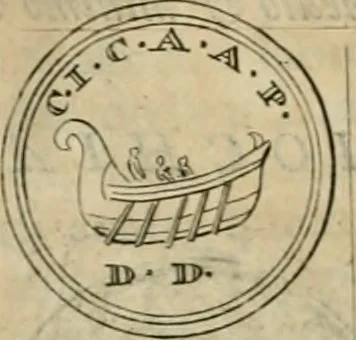 An illustration from Numismata ærea imperatorum, augustarum, et cæsarum, in coloniis, municilpiis, et urbibus jure latio donatis, ex omni modulo percussa, 1695, leaf 455