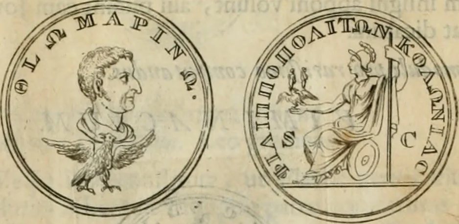 An illustration from Numismata ærea imperatorum, augustarum, et cæsarum, in coloniis, municilpiis, et urbibus jure latio donatis, ex omni modulo percussa, 1695, leaf 459