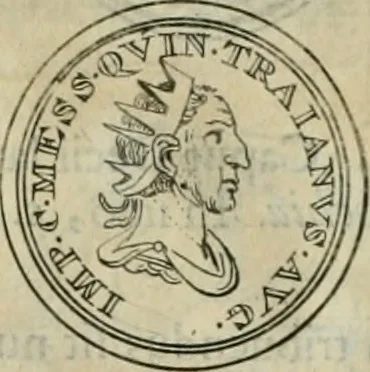 An illustration from Numismata ærea imperatorum, augustarum, et cæsarum, in coloniis, municilpiis, et urbibus jure latio donatis, ex omni modulo percussa, 1695, leaf 460