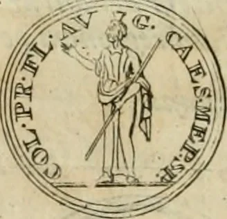 An illustration from Numismata ærea imperatorum, augustarum, et cæsarum, in coloniis, municilpiis, et urbibus jure latio donatis, ex omni modulo percussa, 1695, leaf 463