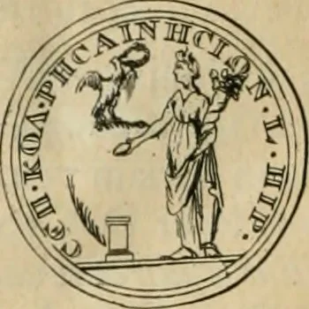 An illustration from Numismata ærea imperatorum, augustarum, et cæsarum, in coloniis, municilpiis, et urbibus jure latio donatis, ex omni modulo percussa, 1695, leaf 467
