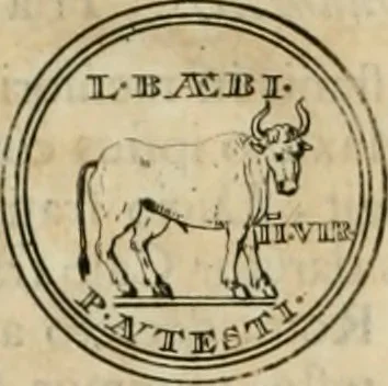 An illustration from Numismata ærea imperatorum, augustarum, et cæsarum, in coloniis, municilpiis, et urbibus jure latio donatis, ex omni modulo percussa, 1695, leaf 47