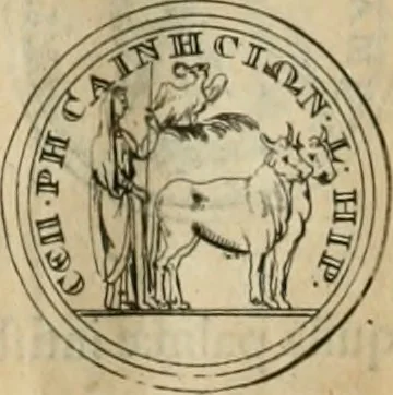 An illustration from Numismata ærea imperatorum, augustarum, et cæsarum, in coloniis, municilpiis, et urbibus jure latio donatis, ex omni modulo percussa, 1695, leaf 471