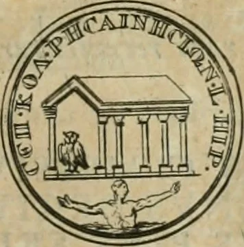 An illustration from Numismata ærea imperatorum, augustarum, et cæsarum, in coloniis, municilpiis, et urbibus jure latio donatis, ex omni modulo percussa, 1695, leaf 472