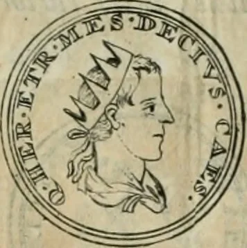 An illustration from Numismata ærea imperatorum, augustarum, et cæsarum, in coloniis, municilpiis, et urbibus jure latio donatis, ex omni modulo percussa, 1695, leaf 474