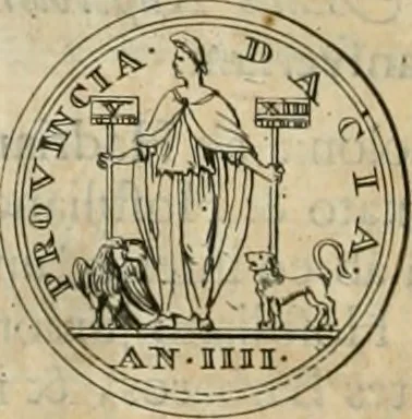 An illustration from Numismata ærea imperatorum, augustarum, et cæsarum, in coloniis, municilpiis, et urbibus jure latio donatis, ex omni modulo percussa, 1695, leaf 475