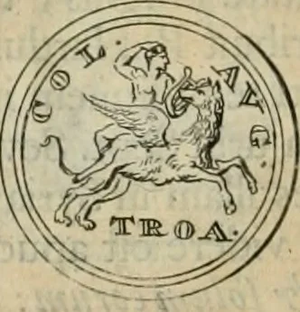An illustration from Numismata ærea imperatorum, augustarum, et cæsarum, in coloniis, municilpiis, et urbibus jure latio donatis, ex omni modulo percussa, 1695, leaf 485
