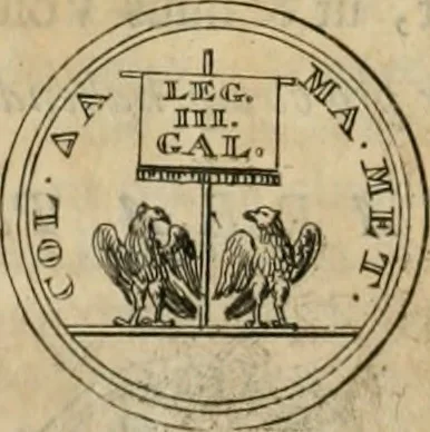 An illustration from Numismata ærea imperatorum, augustarum, et cæsarum, in coloniis, municilpiis, et urbibus jure latio donatis, ex omni modulo percussa, 1695, leaf 491