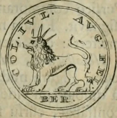 An illustration from Numismata ærea imperatorum, augustarum, et cæsarum, in coloniis, municilpiis, et urbibus jure latio donatis, ex omni modulo percussa, 1695, leaf 498