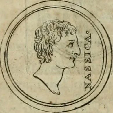 An illustration from Numismata ærea imperatorum, augustarum, et cæsarum, in coloniis, municilpiis, et urbibus jure latio donatis, ex omni modulo percussa, 1695, leaf 50
