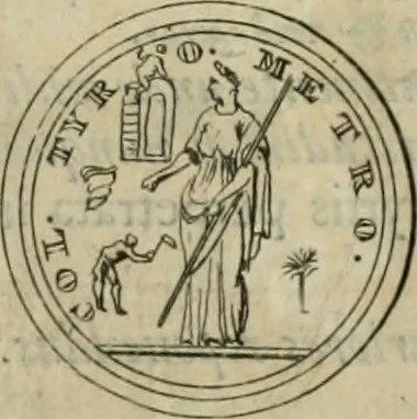 An illustration from Numismata ærea imperatorum, augustarum, et cæsarum, in coloniis, municilpiis, et urbibus jure latio donatis, ex omni modulo percussa, 1695, leaf 504