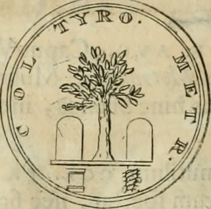 An illustration from Numismata ærea imperatorum, augustarum, et cæsarum, in coloniis, municilpiis, et urbibus jure latio donatis, ex omni modulo percussa, 1695, leaf 505