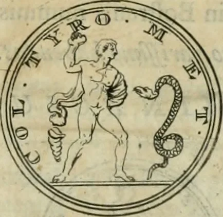 An illustration from Numismata ærea imperatorum, augustarum, et cæsarum, in coloniis, municilpiis, et urbibus jure latio donatis, ex omni modulo percussa, 1695, leaf 512