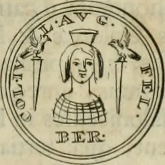 An illustration from Numismata ærea imperatorum, augustarum, et cæsarum, in coloniis, municilpiis, et urbibus jure latio donatis, ex omni modulo percussa, 1695, leaf 514