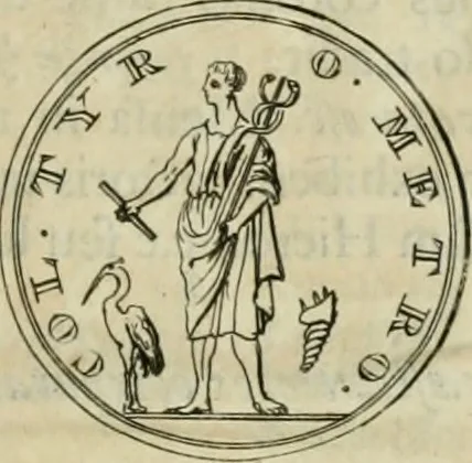 An illustration from Numismata ærea imperatorum, augustarum, et cæsarum, in coloniis, municilpiis, et urbibus jure latio donatis, ex omni modulo percussa, 1695, leaf 516